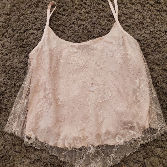 Nanette Lepore Tops - Nanette Lepore Light Pink Lacey Tank